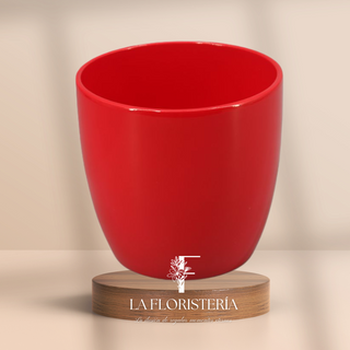 Cubremaceta Esmaltado Rojo