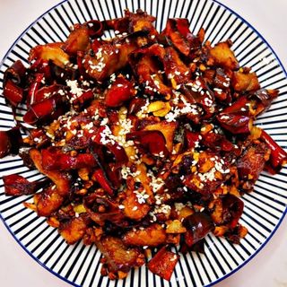 Pollo in salsa piccante con riso