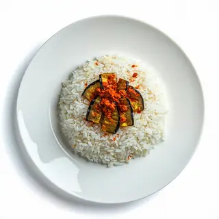 08 Arroz blanco berenjena picante