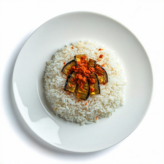 08 Arroz blanco berenjena picante