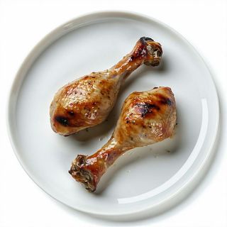 Una coppia di cosce di pollo disossate