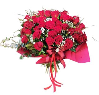 Bukiet z czerwonych róż w rozmiarze XXL