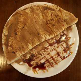 calzone con ricotta y nutella