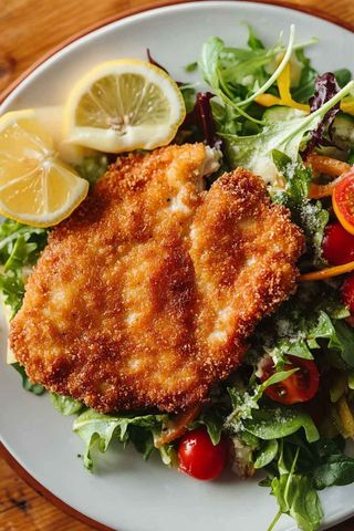 Plat escalope panée