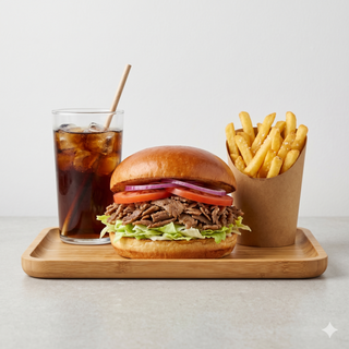 Menú Hamburguesa + Patatas + Bebida