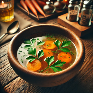 Rosół z domowym makaronem