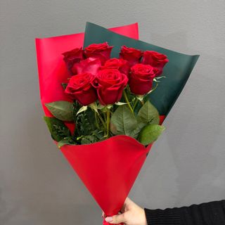 Ramo de 9 rosas rojas 