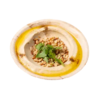 Hummus z orzeszkami pini