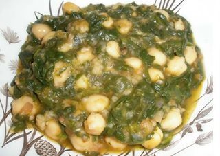 Espinacas con garbanzos
