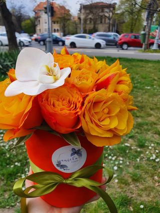 Aranjament in cutie de catifea