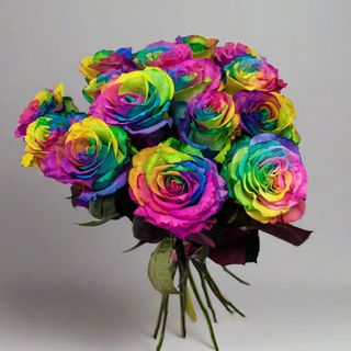 Neonowe Love -  Bukiet 15 Róż