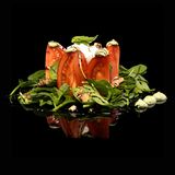 Салата розов домат, страчатела и запечени орехи (350г)