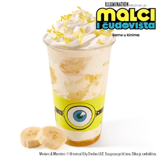 Minions Shake sa šlagom i banana mrvicama 500 ml