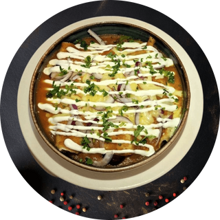 Enchiladas rojas de pollo