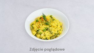 Risotto z cukinią i zielonymi szparagami