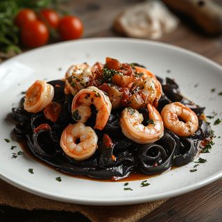 Tagliolini z krewetkami