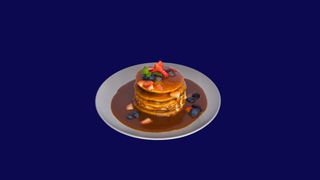 Pankejki z karmelem i owocami