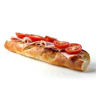 Bocadillo de magro con tomate