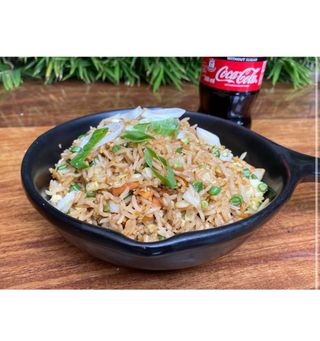 Veg Fried Rice and Soda