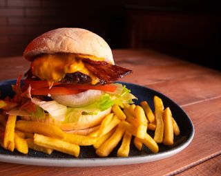 Crazy bacon cheese burger
