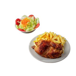1 Pollo Con Patatas Y Ensalada
