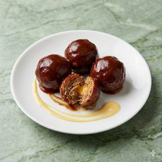 Polpette di pulled con BBQ  e cheddar 4 pezzi