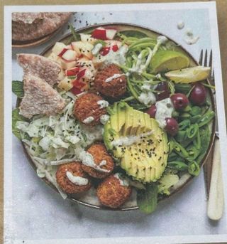 Falafel avocado salad