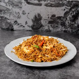Yakisoba con gambas (japones)