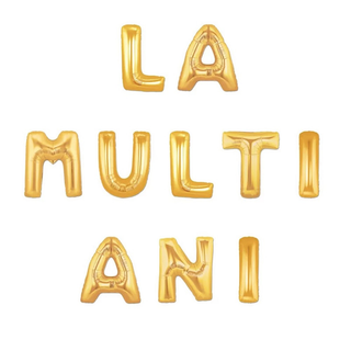 Set Baloane Litere La Multi Ani Auriu