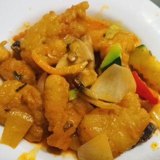 171-Merluza con curry rojo y leche de coco