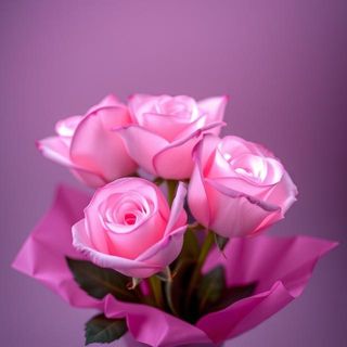 Arreglo de 3 rosas color rosa