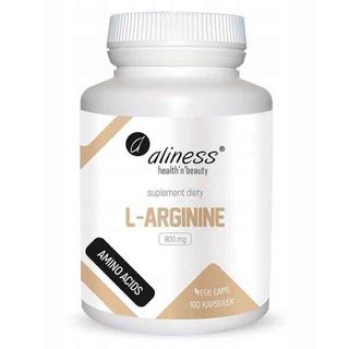 L-Arginina L-Agrinine 800mg 100 kapsułek vege caps Aliness