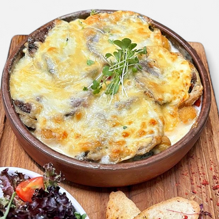 Жульен с языком и шампиньонами