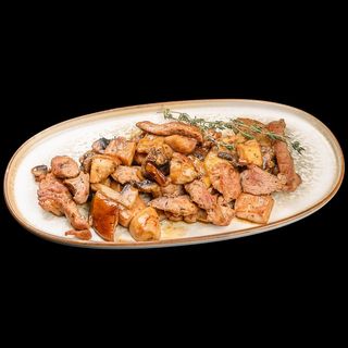 Пилешки късчета с манатарки (300г)