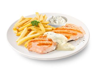 Семга на гриле