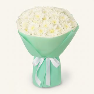 Букет "Kiku White" з 7 хризантем
