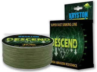 FIR TEXTIL KRYSTON DESCENT SUPER FAST SINKING 600m 20lb 0.23mm Olive Mud 