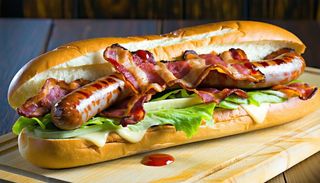 Sausage bacon sandwich