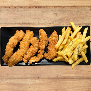 Fingers de pollo con patatas