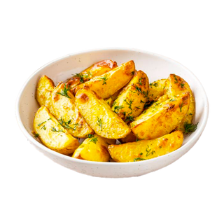 Гарнир Картофельные дольки с чесноком.