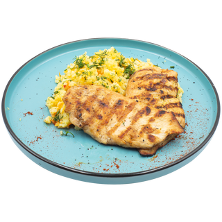 Piept de pui la grătar cu pilaf 350g