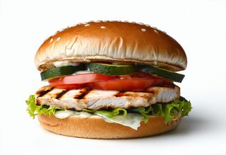Burger gourmet chicken
