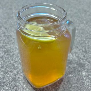 Homemade peach ice tea