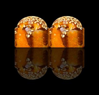 Запечений рол з креветкою в ікрі