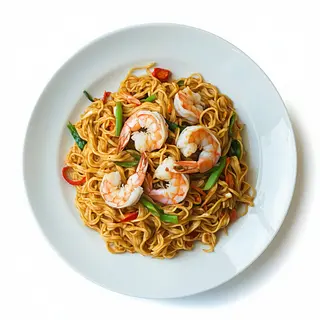 A10.Fideos Singapur Con Langostinos