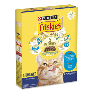 Корм для котів Friskies Sterilised з лососем сухий (270г)