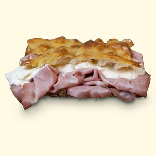 Focaccia mortadella Bologna IGP ai pistacchi burrata artigianale