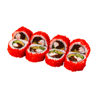 Kalifornia w tobiko z krewetką i tamago