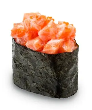 Gunkan salmón tobiko 