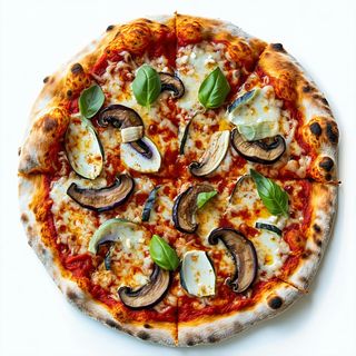 Pizza provola e melanzane